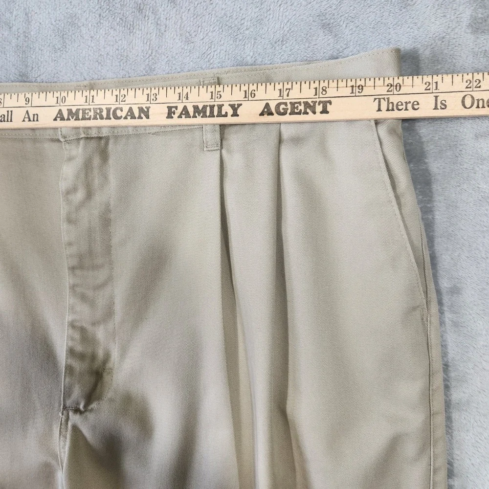 Vtg Wrangler Riata Pleated Dress Pants Mens‎ 40x32 Beige Career Western Church